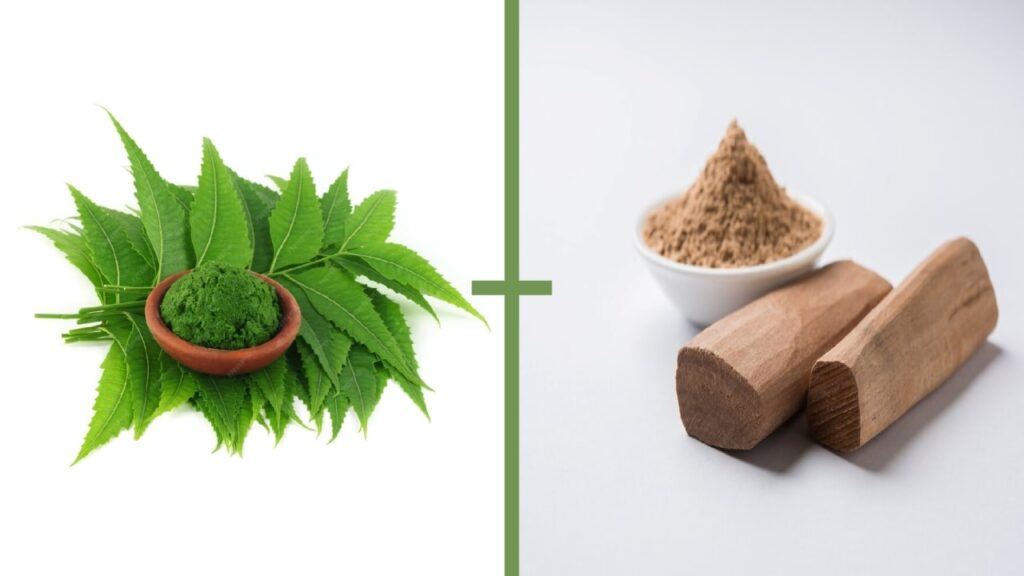 Neem leaves paste and Sandalwood Powder